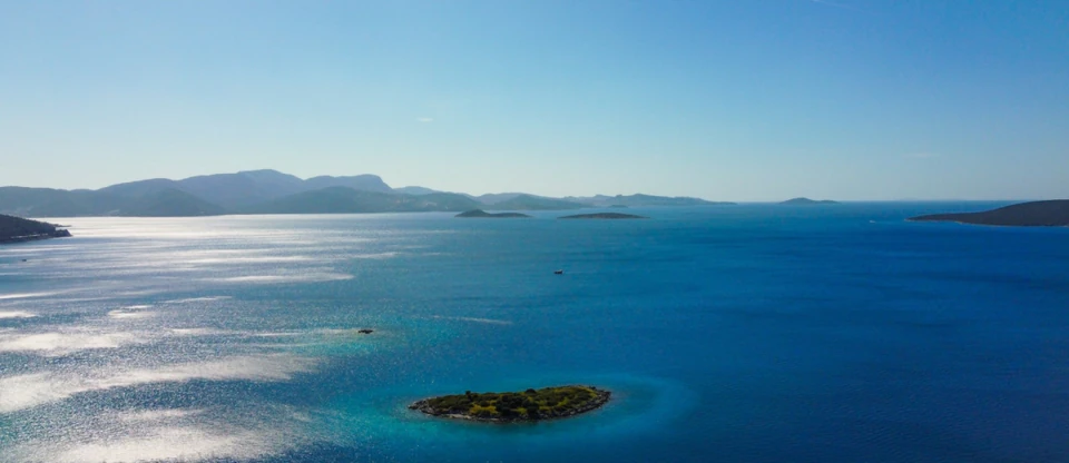 A secluded turquoise bay near Bodrum